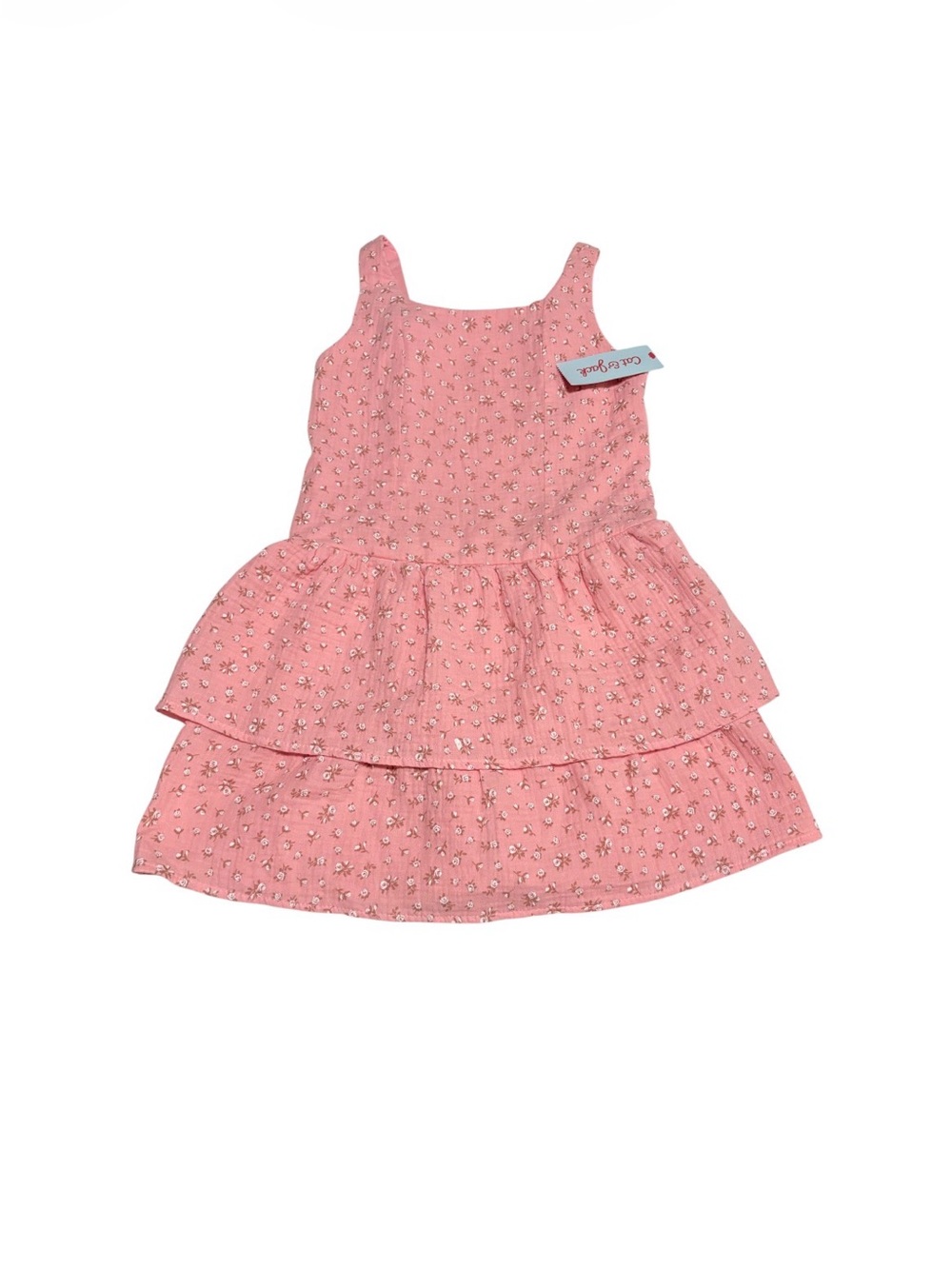Pink Tiered Floral Dress